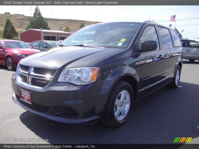 Dark Charcoal Pearl / Black/Light Graystone 2012 Dodge Grand Caravan SXT