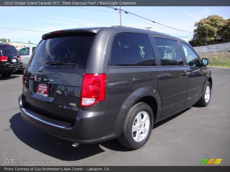 Dark Charcoal Pearl / Black/Light Graystone 2012 Dodge Grand Caravan SXT