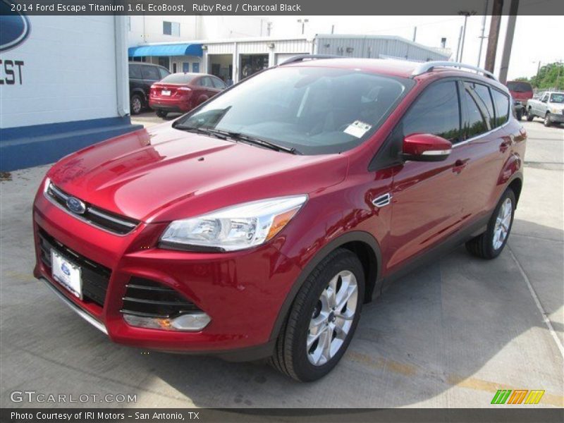 Ruby Red / Charcoal Black 2014 Ford Escape Titanium 1.6L EcoBoost
