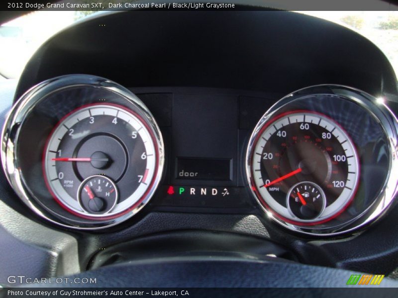 Dark Charcoal Pearl / Black/Light Graystone 2012 Dodge Grand Caravan SXT