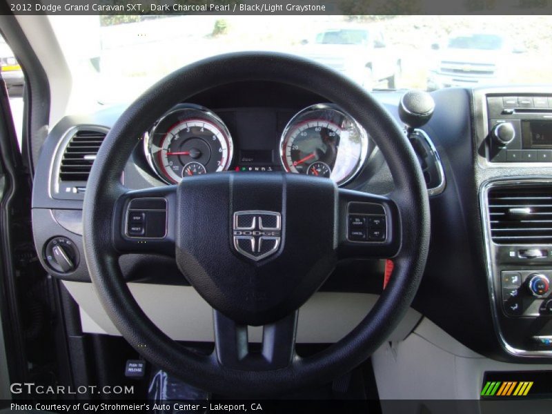 Dark Charcoal Pearl / Black/Light Graystone 2012 Dodge Grand Caravan SXT