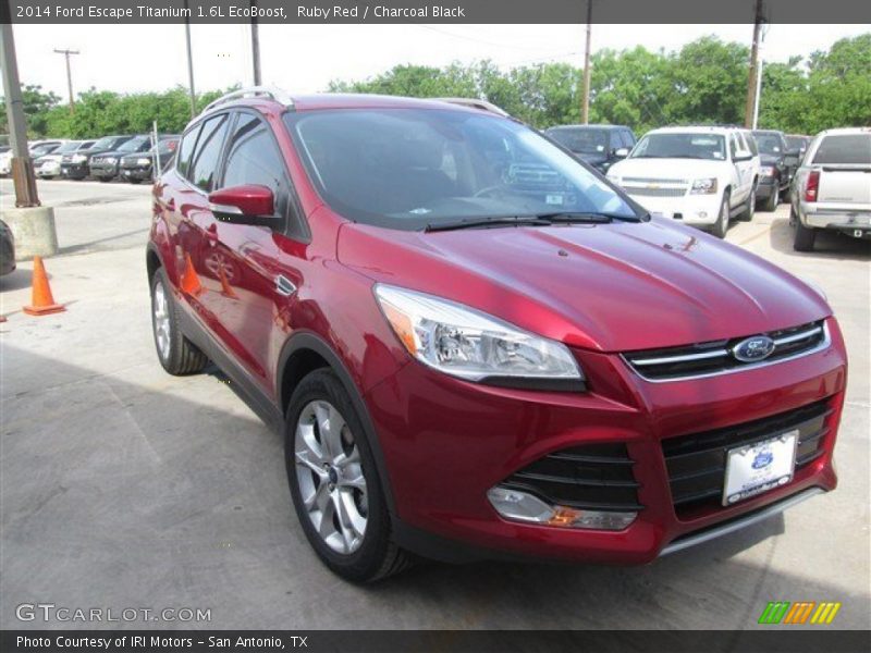 Ruby Red / Charcoal Black 2014 Ford Escape Titanium 1.6L EcoBoost