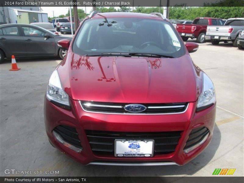 Ruby Red / Charcoal Black 2014 Ford Escape Titanium 1.6L EcoBoost