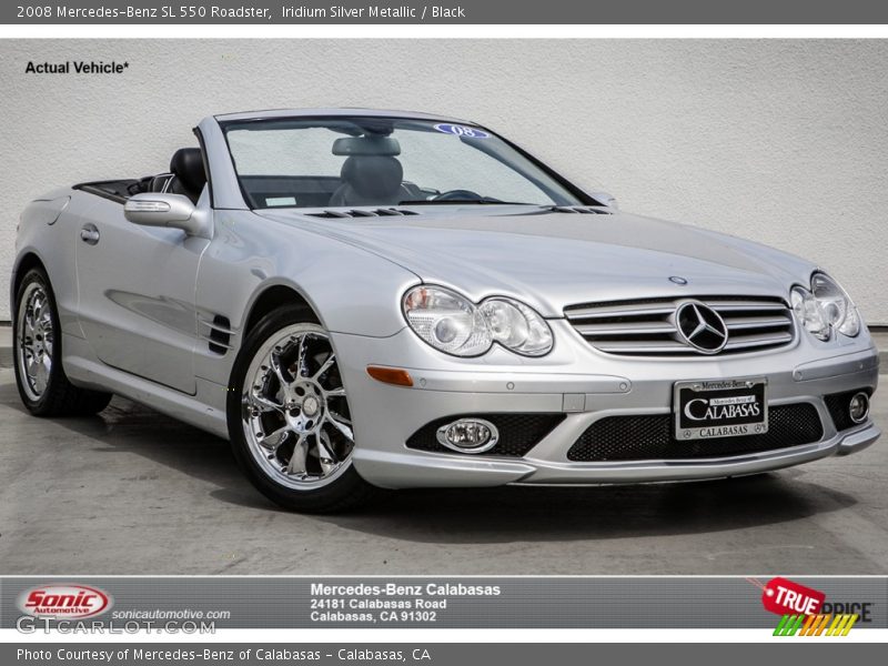 Iridium Silver Metallic / Black 2008 Mercedes-Benz SL 550 Roadster