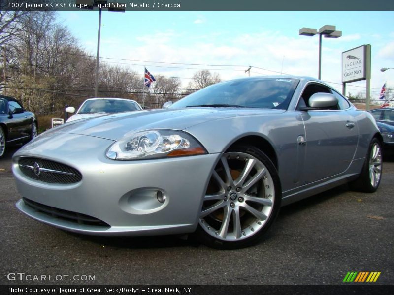 Liquid Silver Metallic / Charcoal 2007 Jaguar XK XK8 Coupe