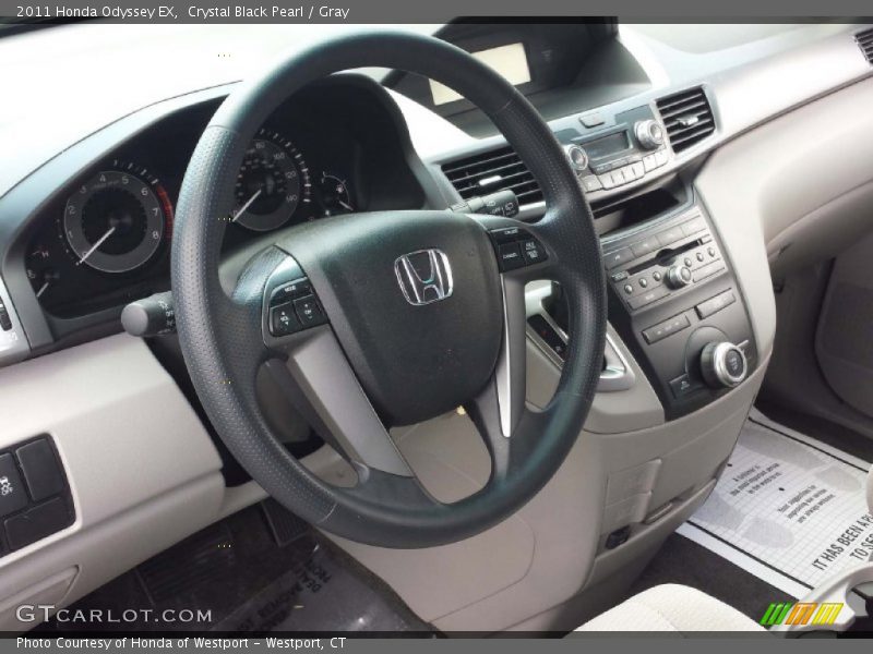 Crystal Black Pearl / Gray 2011 Honda Odyssey EX