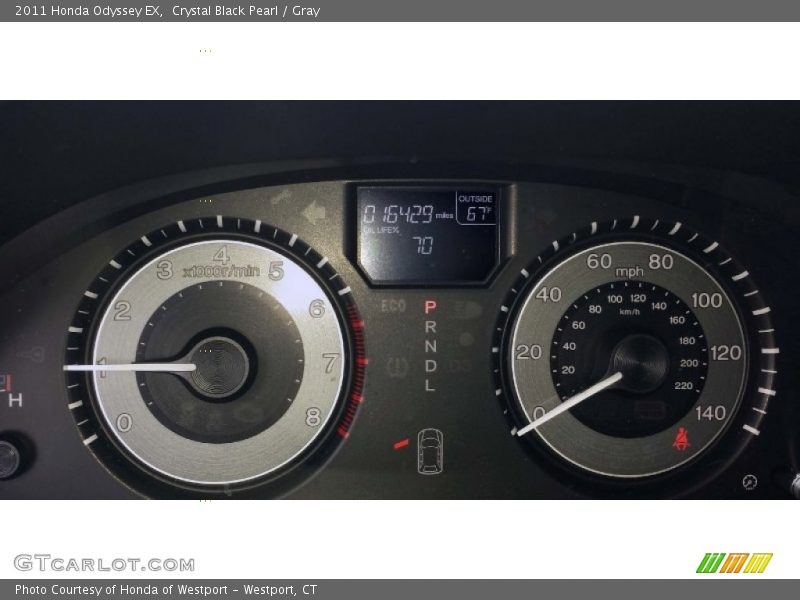 Crystal Black Pearl / Gray 2011 Honda Odyssey EX