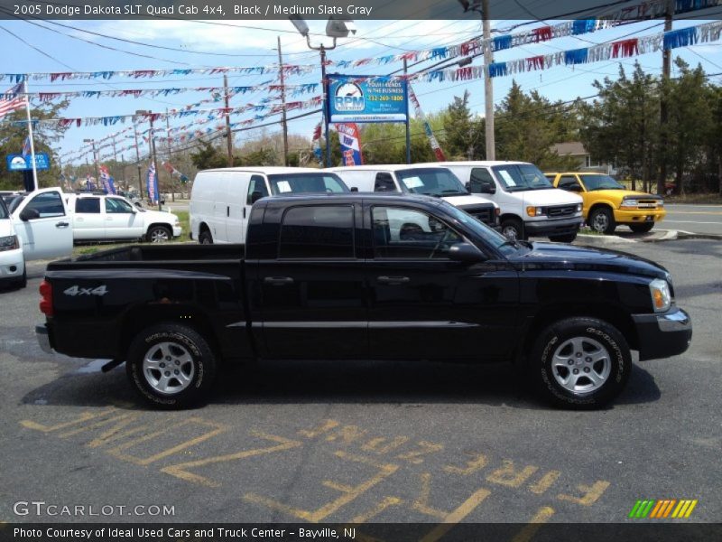 Black / Medium Slate Gray 2005 Dodge Dakota SLT Quad Cab 4x4