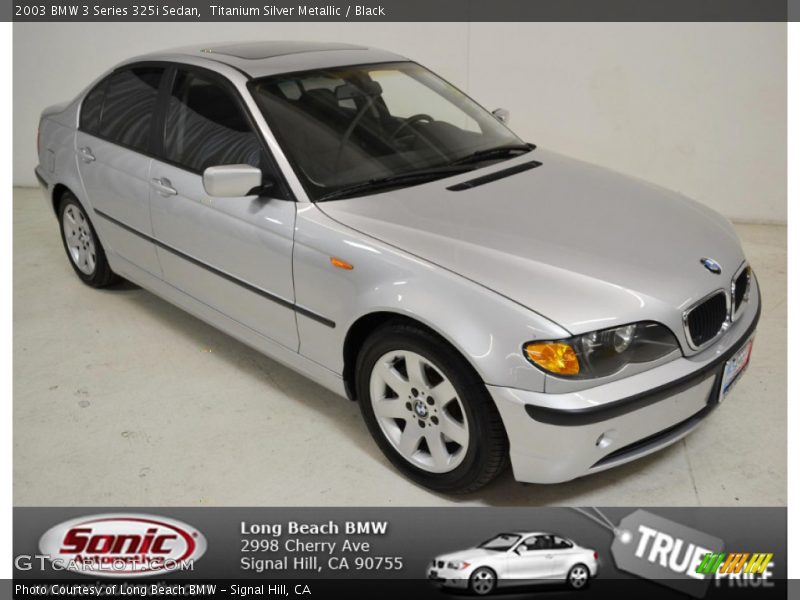 Titanium Silver Metallic / Black 2003 BMW 3 Series 325i Sedan