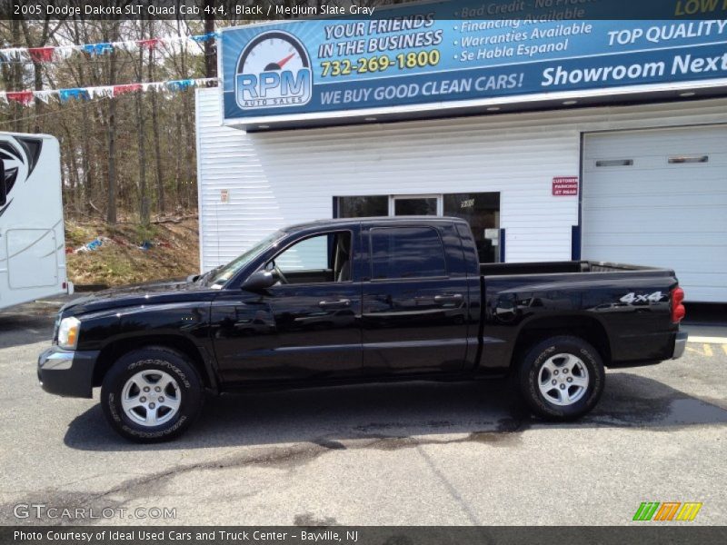 Black / Medium Slate Gray 2005 Dodge Dakota SLT Quad Cab 4x4