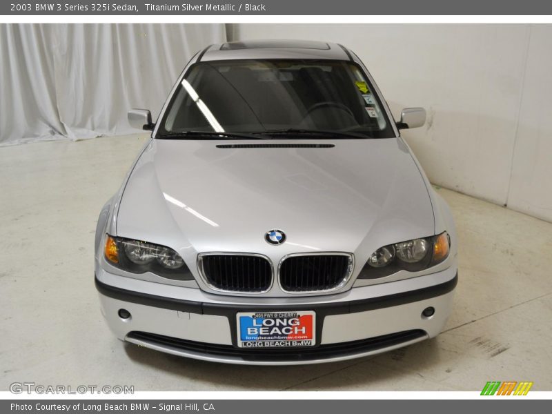 Titanium Silver Metallic / Black 2003 BMW 3 Series 325i Sedan