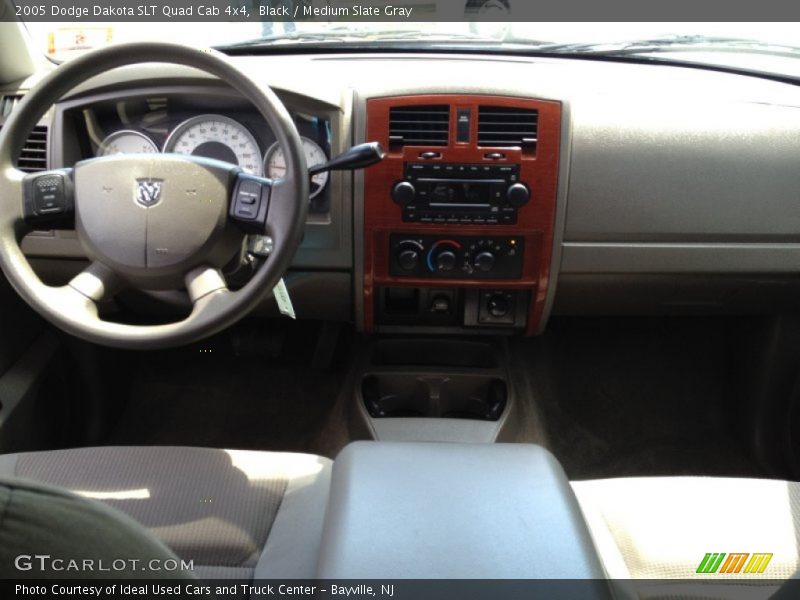 Black / Medium Slate Gray 2005 Dodge Dakota SLT Quad Cab 4x4