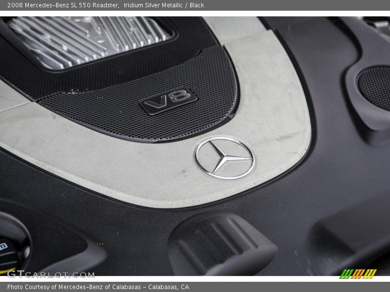 Iridium Silver Metallic / Black 2008 Mercedes-Benz SL 550 Roadster