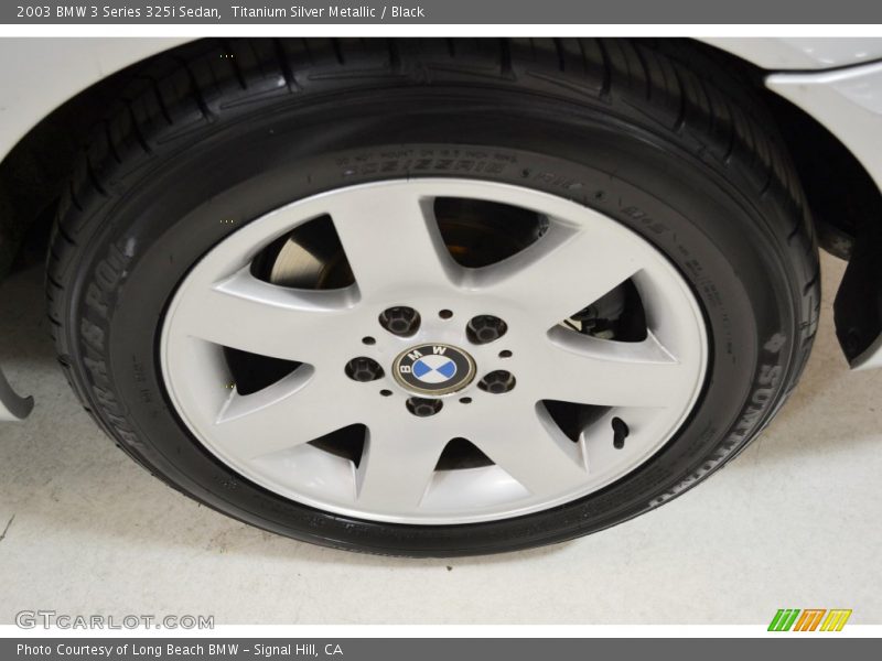 Titanium Silver Metallic / Black 2003 BMW 3 Series 325i Sedan