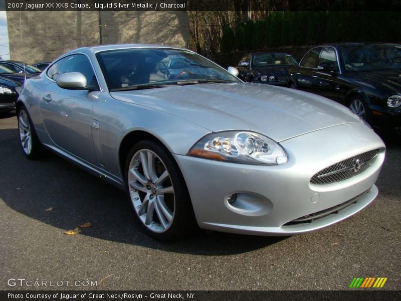 Liquid Silver Metallic / Charcoal 2007 Jaguar XK XK8 Coupe