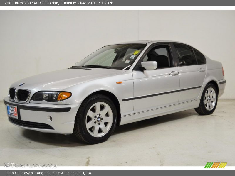 Titanium Silver Metallic / Black 2003 BMW 3 Series 325i Sedan