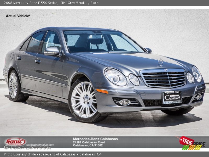 Flint Grey Metallic / Black 2008 Mercedes-Benz E 550 Sedan