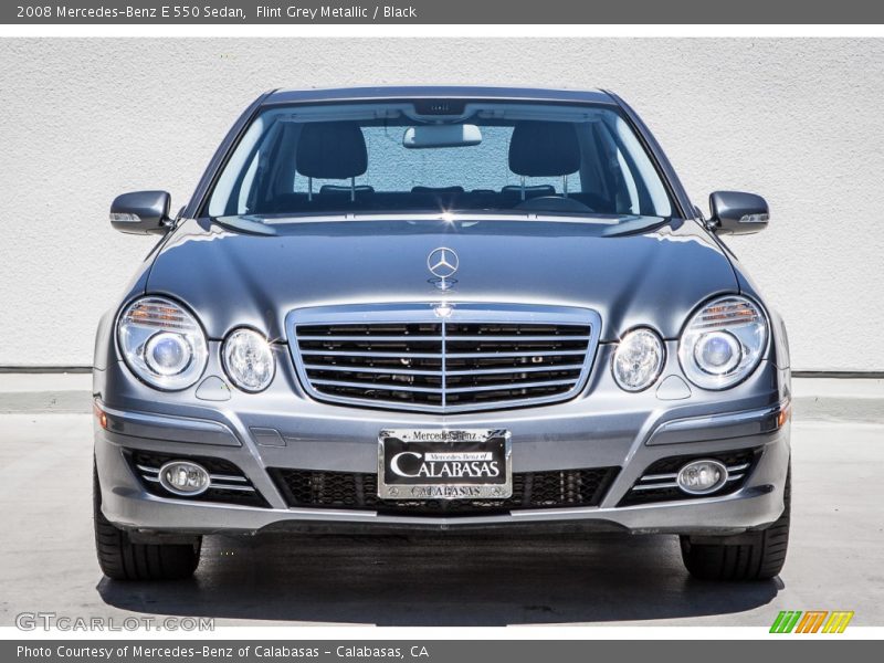 Flint Grey Metallic / Black 2008 Mercedes-Benz E 550 Sedan