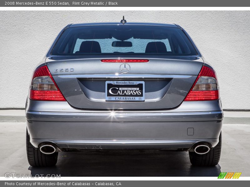 Flint Grey Metallic / Black 2008 Mercedes-Benz E 550 Sedan
