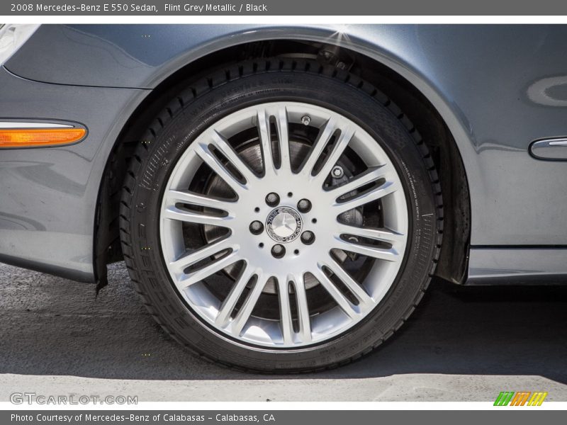 Flint Grey Metallic / Black 2008 Mercedes-Benz E 550 Sedan
