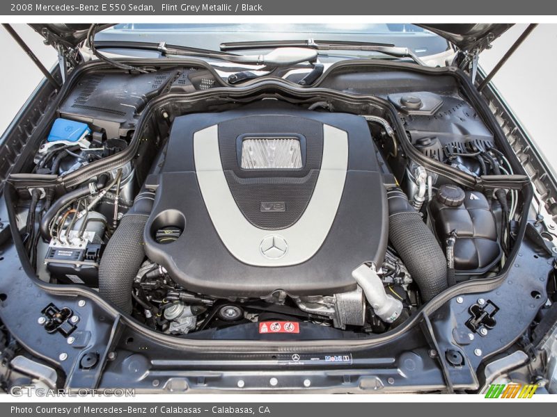 Flint Grey Metallic / Black 2008 Mercedes-Benz E 550 Sedan