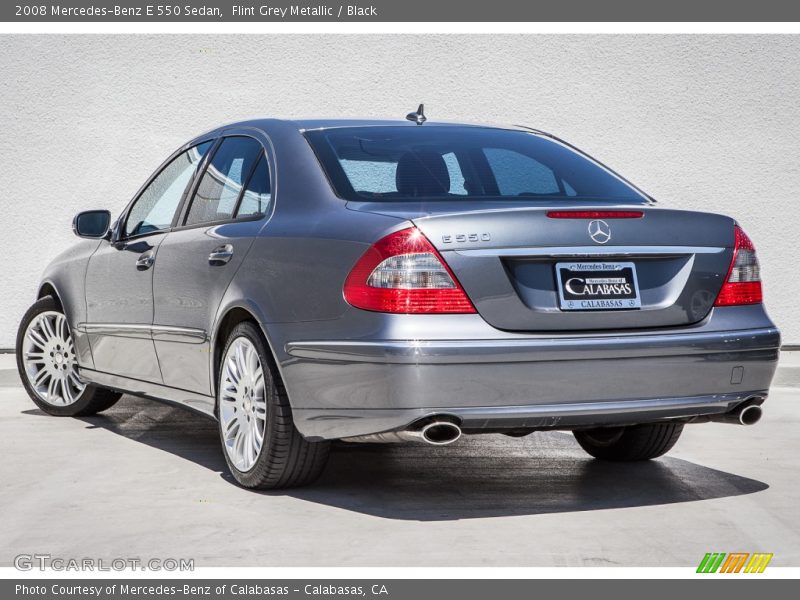 Flint Grey Metallic / Black 2008 Mercedes-Benz E 550 Sedan