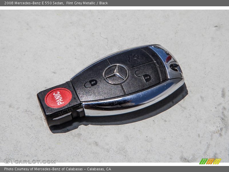 Flint Grey Metallic / Black 2008 Mercedes-Benz E 550 Sedan