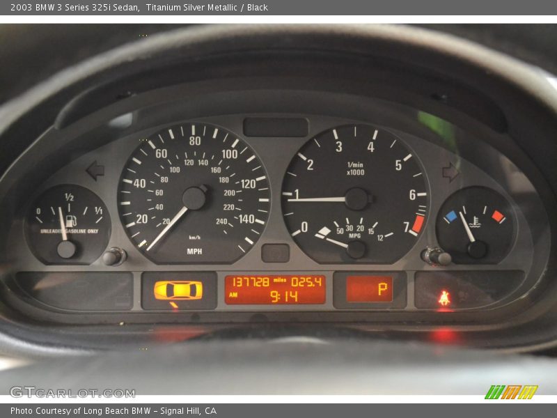 Titanium Silver Metallic / Black 2003 BMW 3 Series 325i Sedan