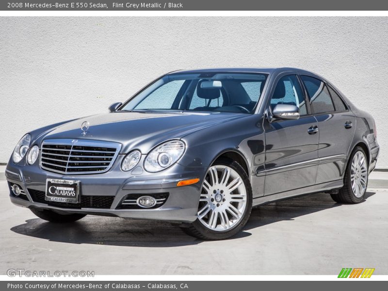 Flint Grey Metallic / Black 2008 Mercedes-Benz E 550 Sedan