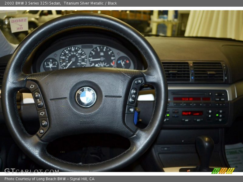 Titanium Silver Metallic / Black 2003 BMW 3 Series 325i Sedan