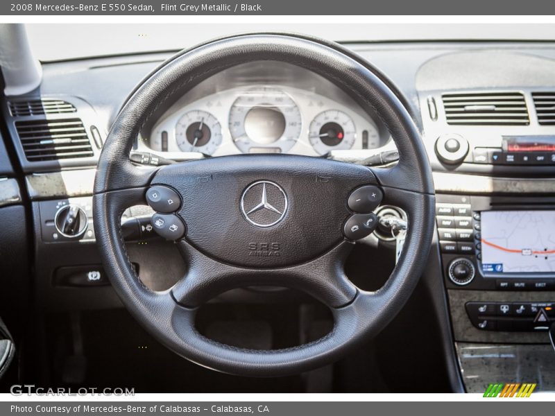 Flint Grey Metallic / Black 2008 Mercedes-Benz E 550 Sedan