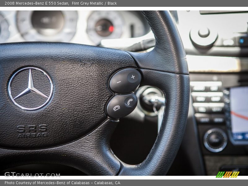 Flint Grey Metallic / Black 2008 Mercedes-Benz E 550 Sedan