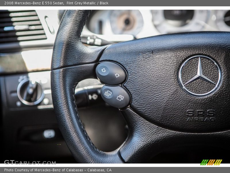 Flint Grey Metallic / Black 2008 Mercedes-Benz E 550 Sedan