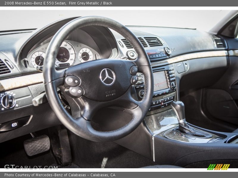 Flint Grey Metallic / Black 2008 Mercedes-Benz E 550 Sedan