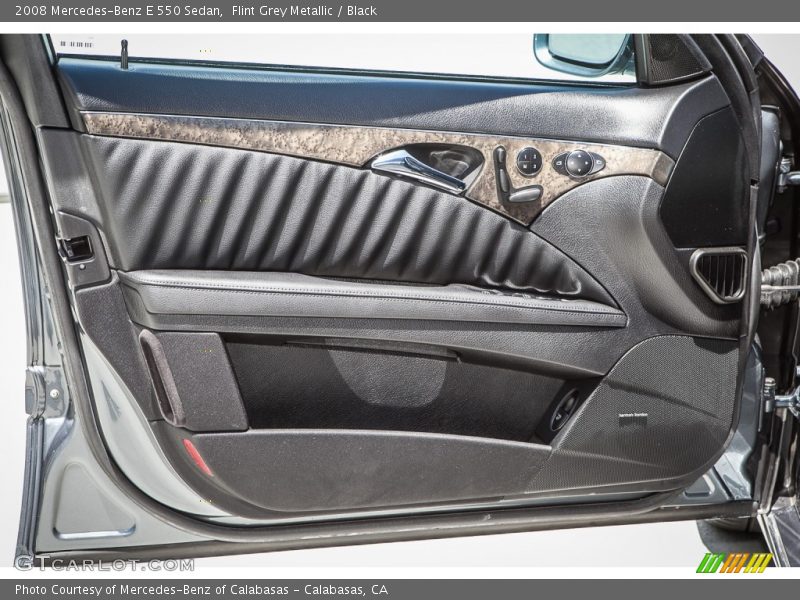 Flint Grey Metallic / Black 2008 Mercedes-Benz E 550 Sedan