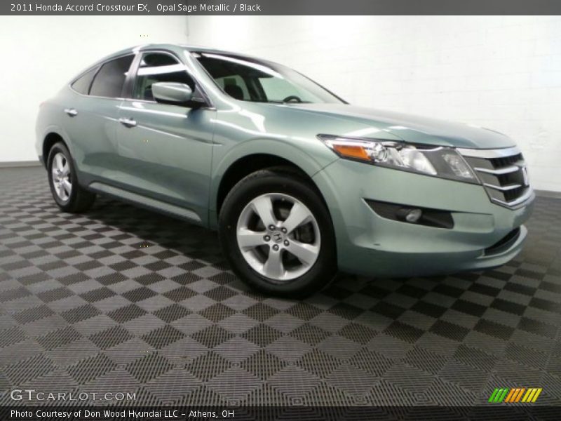 Opal Sage Metallic / Black 2011 Honda Accord Crosstour EX