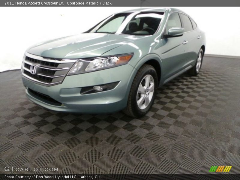 Opal Sage Metallic / Black 2011 Honda Accord Crosstour EX