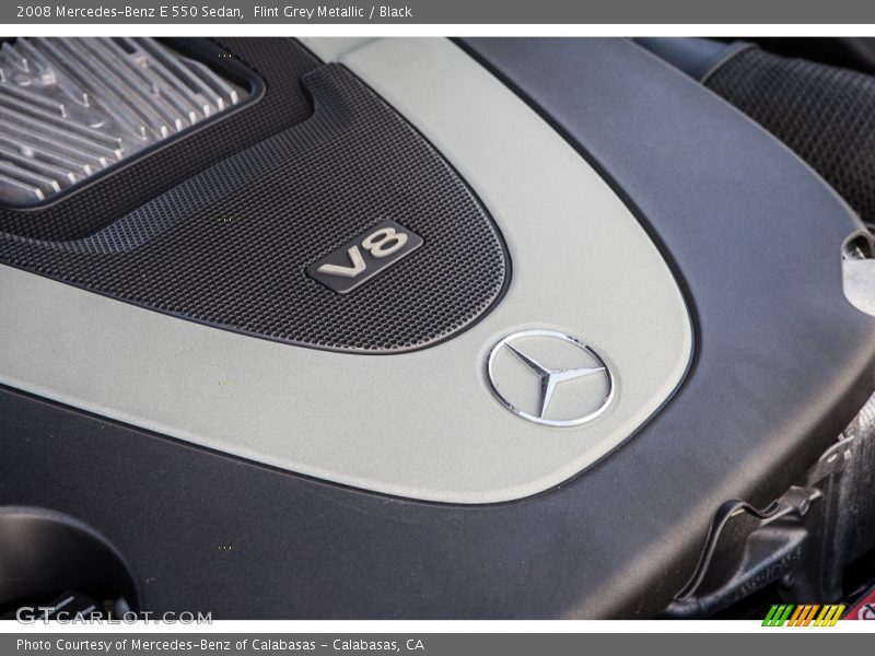 Flint Grey Metallic / Black 2008 Mercedes-Benz E 550 Sedan