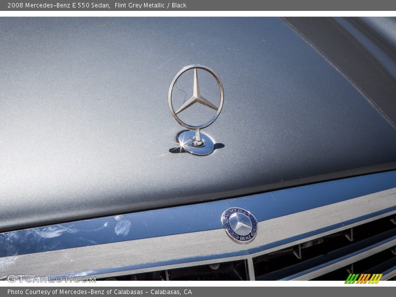 Flint Grey Metallic / Black 2008 Mercedes-Benz E 550 Sedan