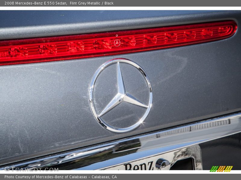 Flint Grey Metallic / Black 2008 Mercedes-Benz E 550 Sedan