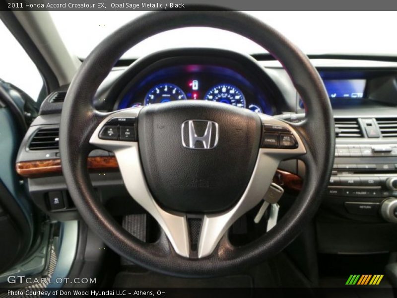 Opal Sage Metallic / Black 2011 Honda Accord Crosstour EX