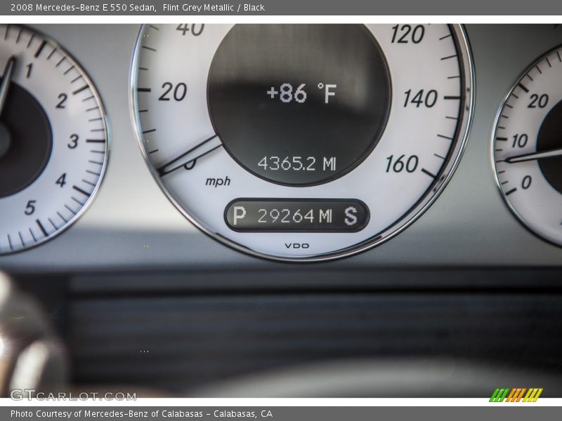 Flint Grey Metallic / Black 2008 Mercedes-Benz E 550 Sedan