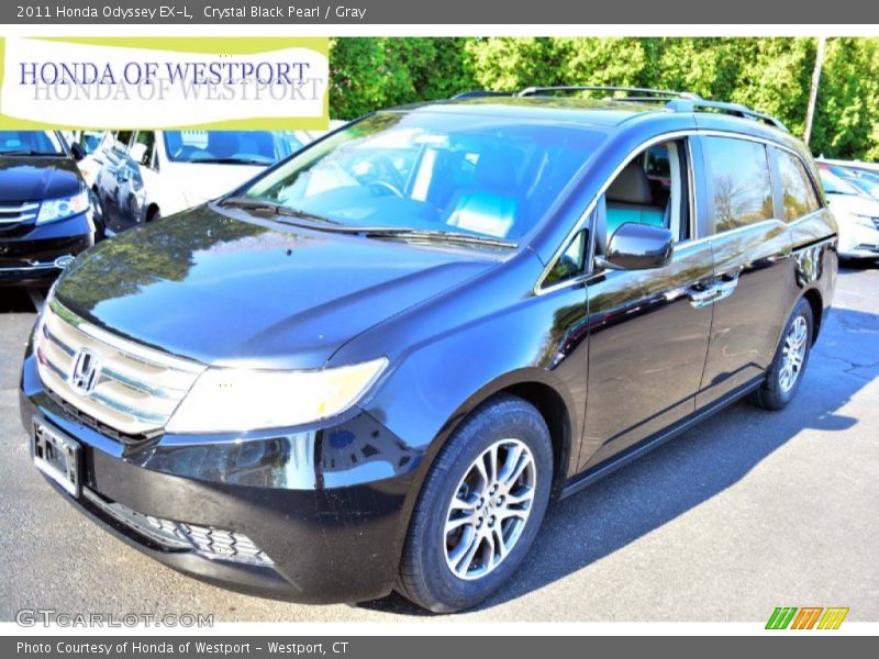 Crystal Black Pearl / Gray 2011 Honda Odyssey EX-L