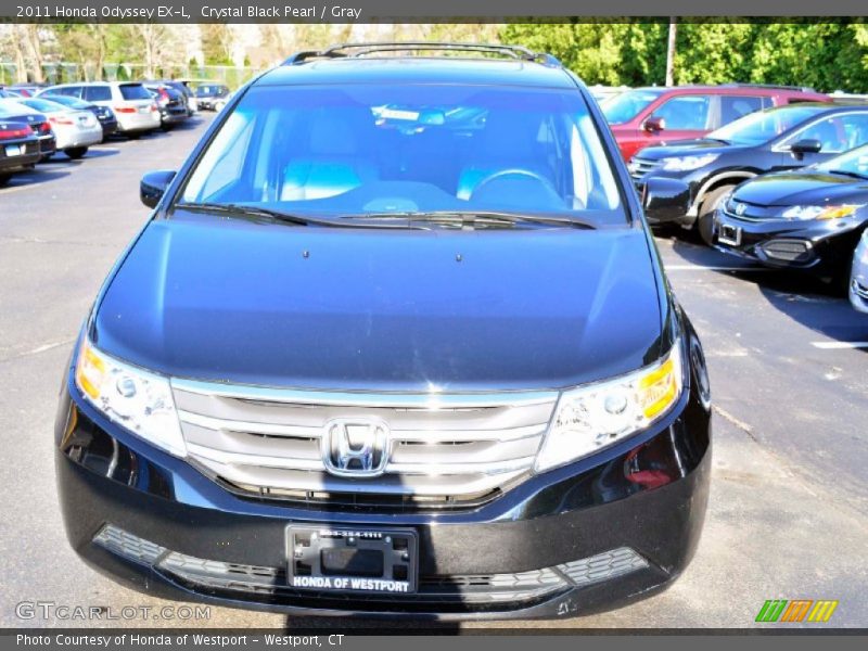 Crystal Black Pearl / Gray 2011 Honda Odyssey EX-L