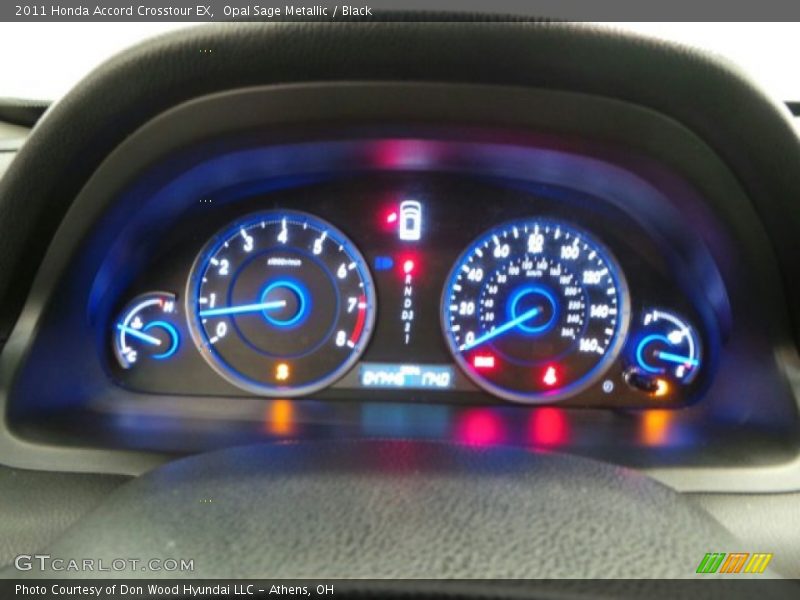 Opal Sage Metallic / Black 2011 Honda Accord Crosstour EX