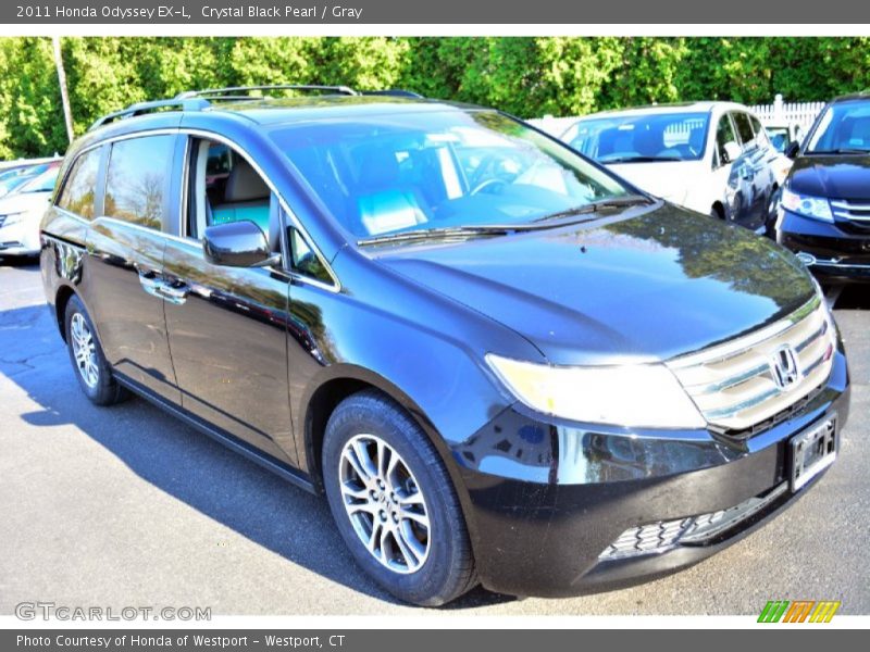 Crystal Black Pearl / Gray 2011 Honda Odyssey EX-L