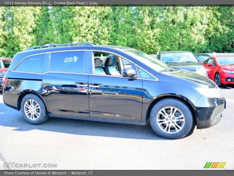 Crystal Black Pearl / Gray 2011 Honda Odyssey EX-L