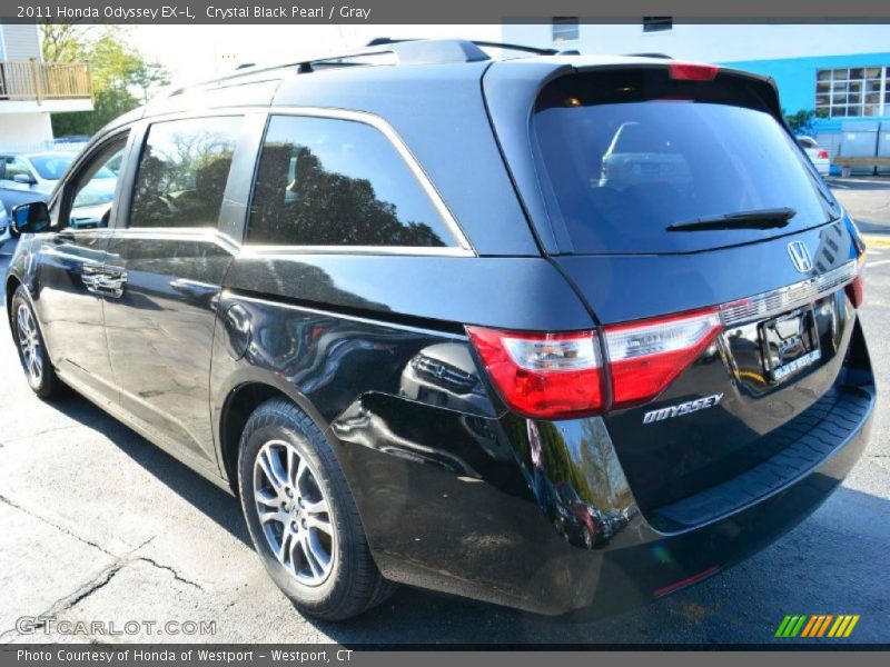 Crystal Black Pearl / Gray 2011 Honda Odyssey EX-L