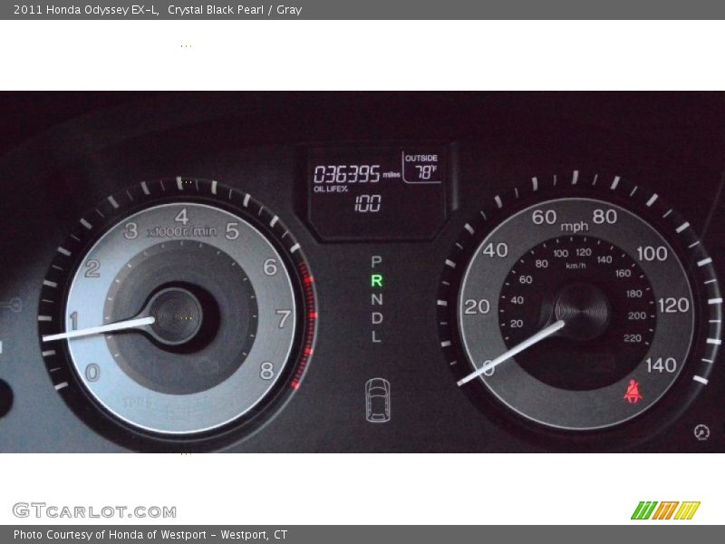 Crystal Black Pearl / Gray 2011 Honda Odyssey EX-L