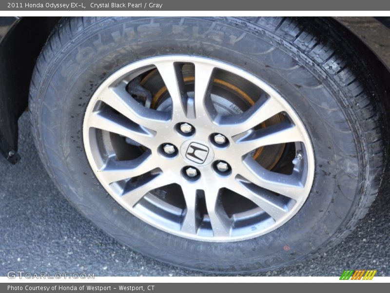 Crystal Black Pearl / Gray 2011 Honda Odyssey EX-L